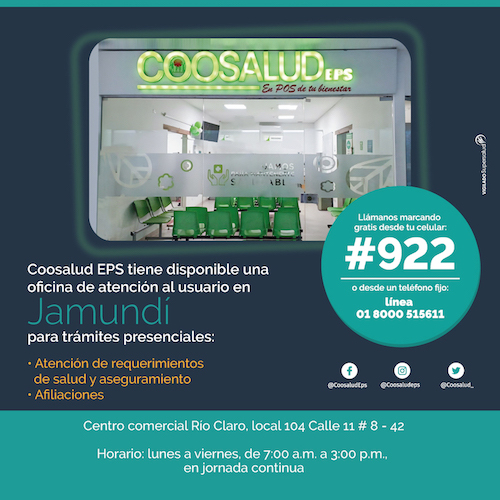 Local Coosalud, centro come rcial Río Claro, Jamundí Local Coosalud, centro come rcial Río Claro, Jamundí